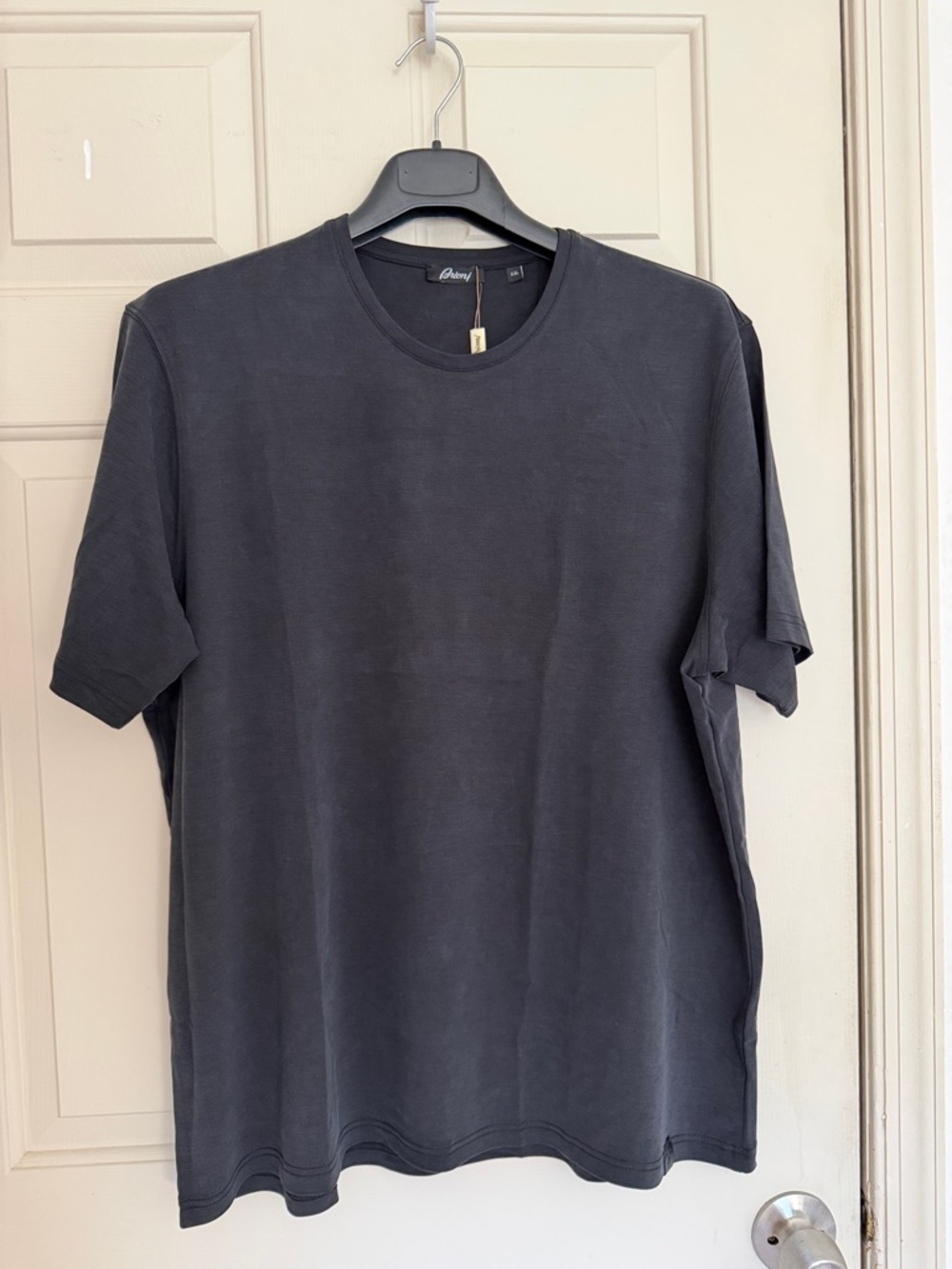 Brioni Black Short-Sleeve Crewneck T-Shirt